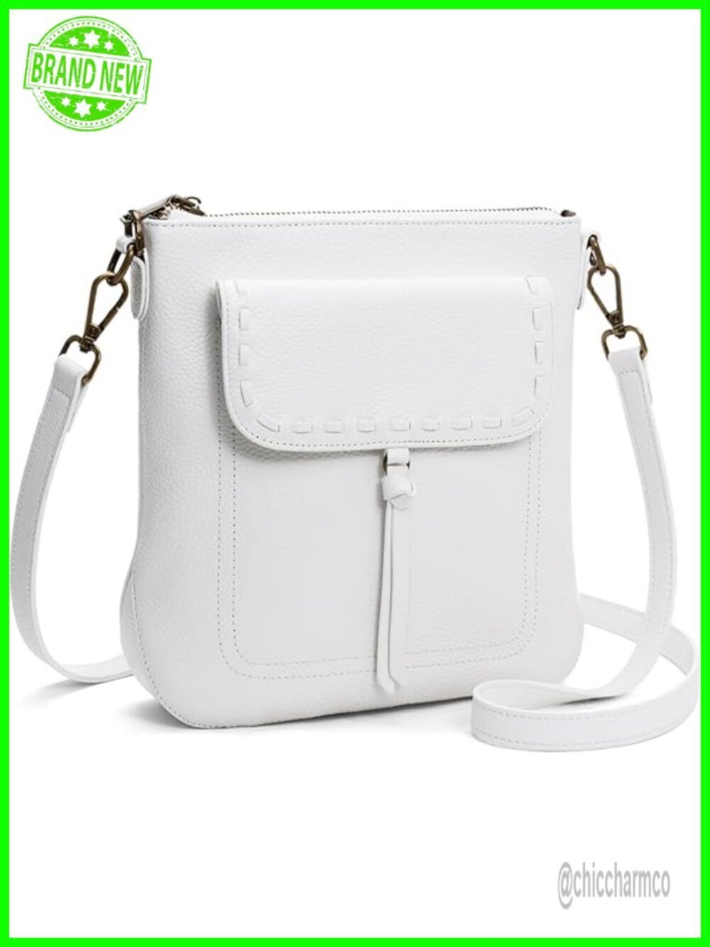 Genuine Leather Crossbody Bag with RFID Slots Anti Theft Shoulder Purse